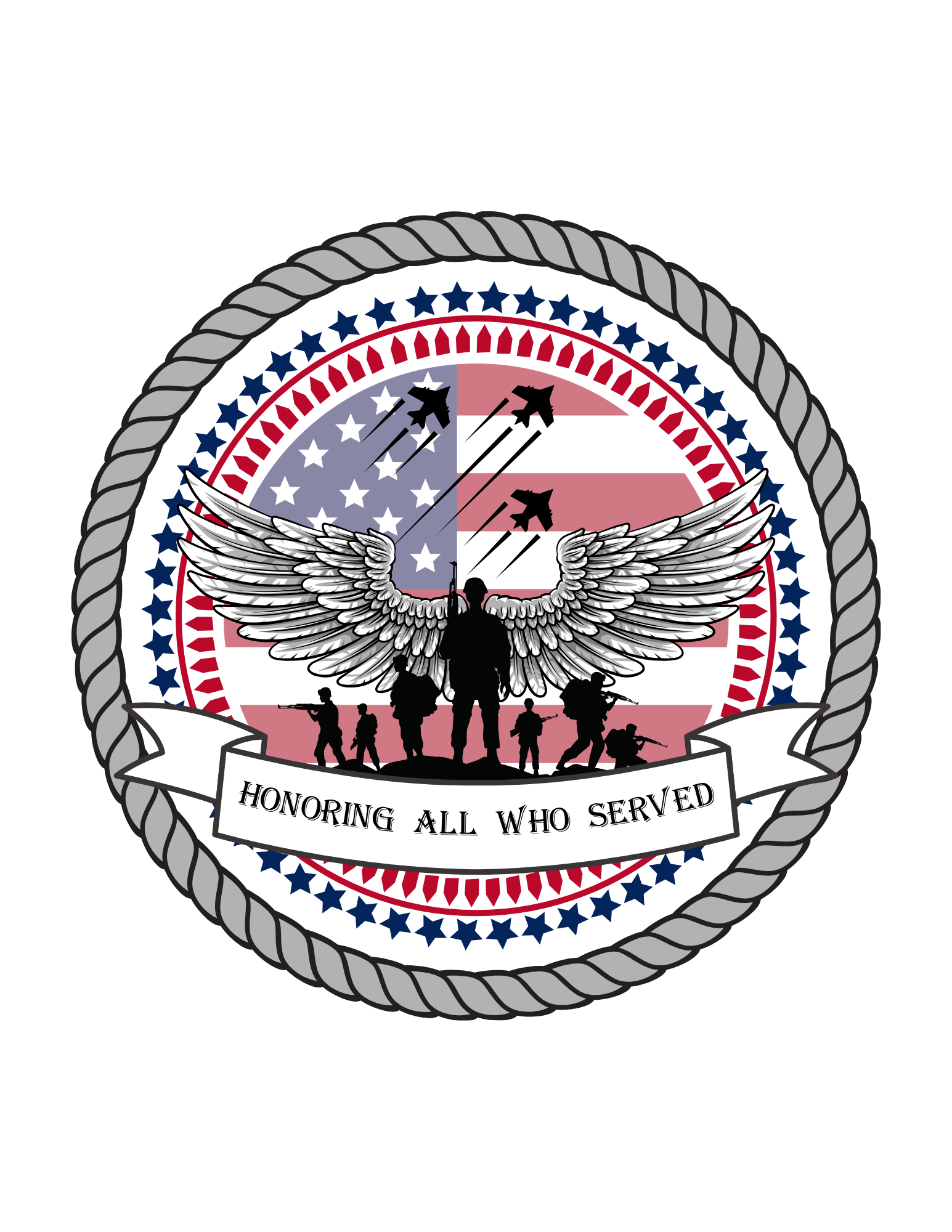 Veteran Challenge Coin — Both Sides (Eagle & Honoring All Who Served)