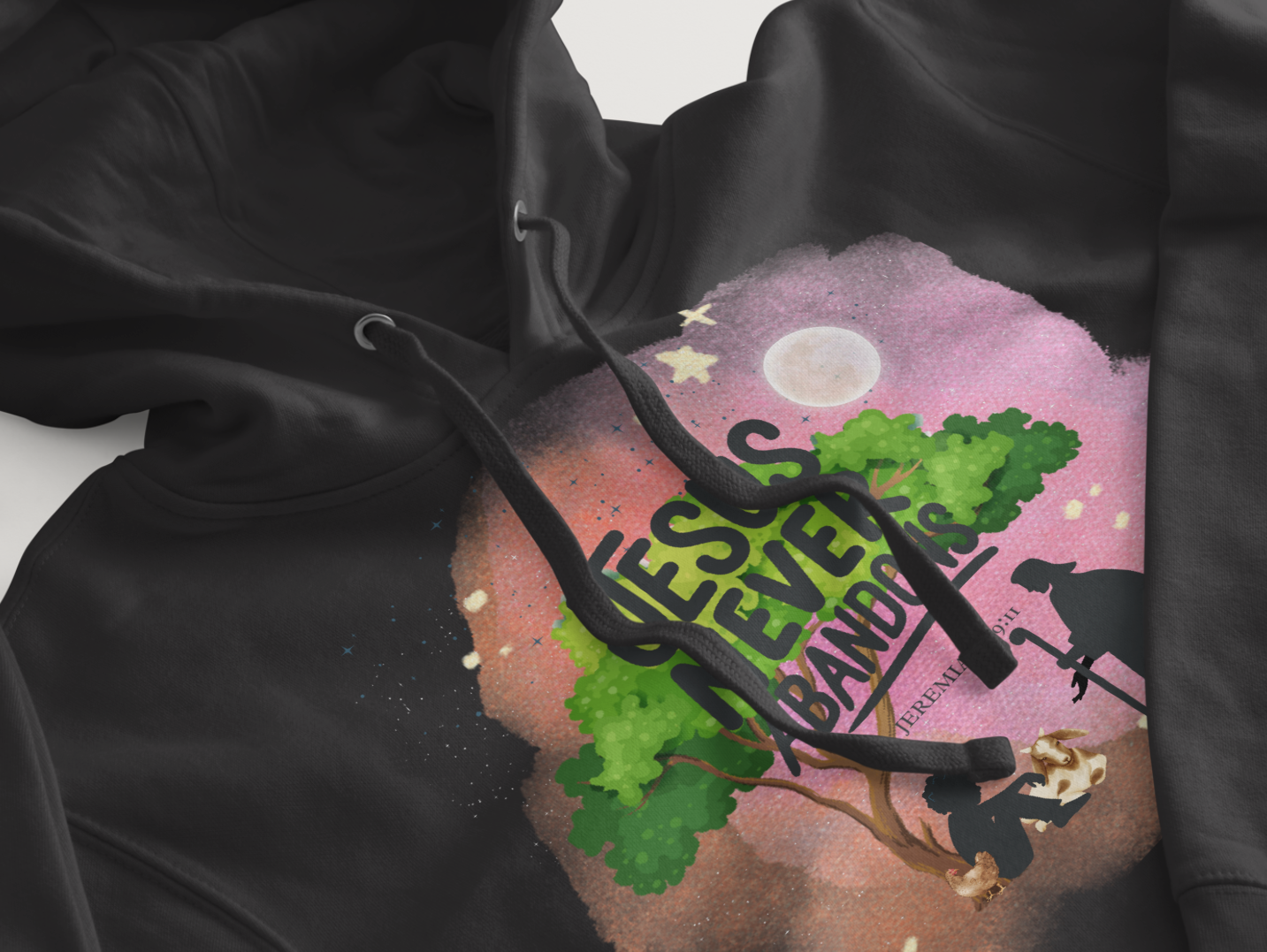 Jesus Never Abandons — Merch Collection — Personal Project