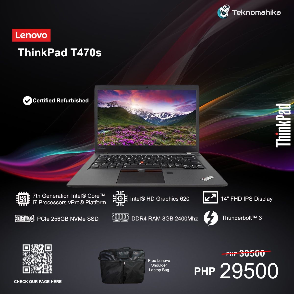 Teknomahika — ThinkPad T470s i7 Spec & Pricing Ad
